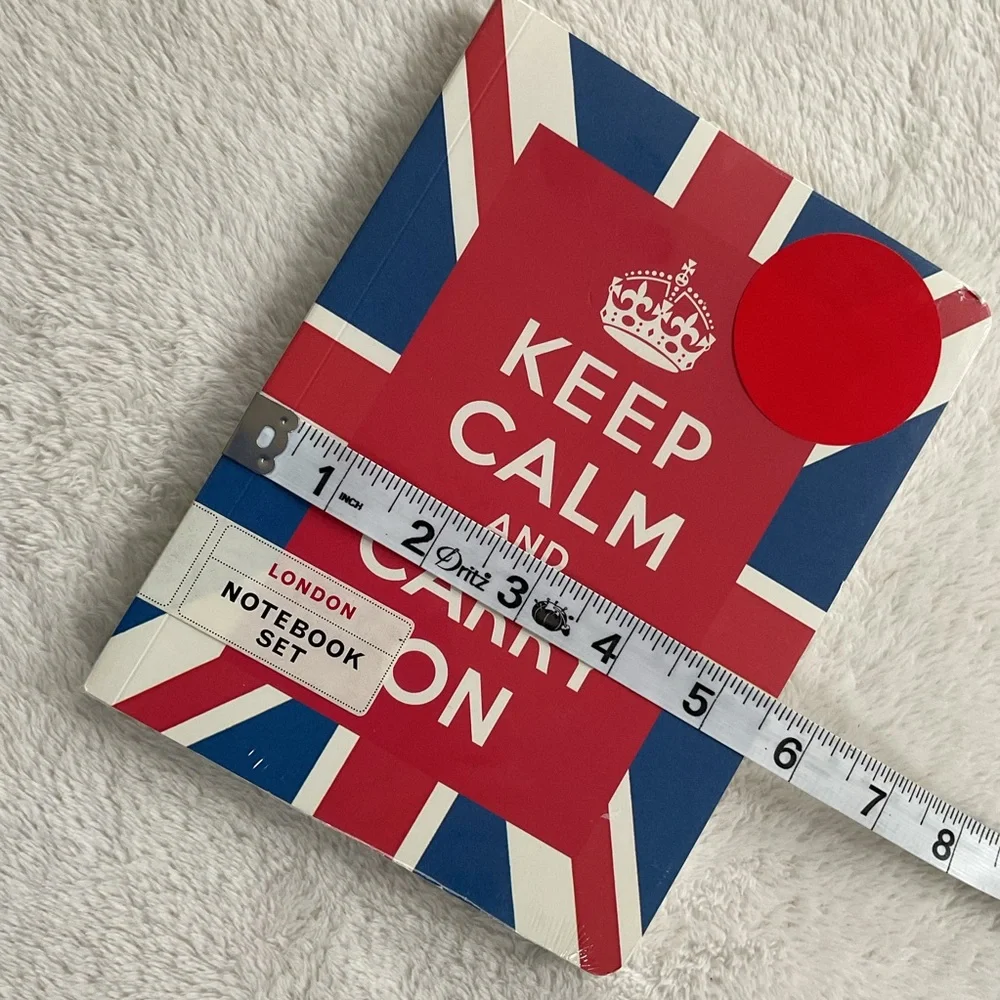 Cavallini London Notebook Set NWT Keep Calm Carry On Union Jack Tube Map